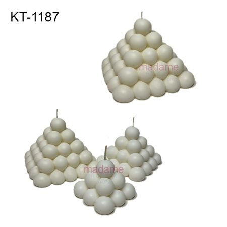 Piramit Bubble Mum Silikon Kalıbı KT-1187