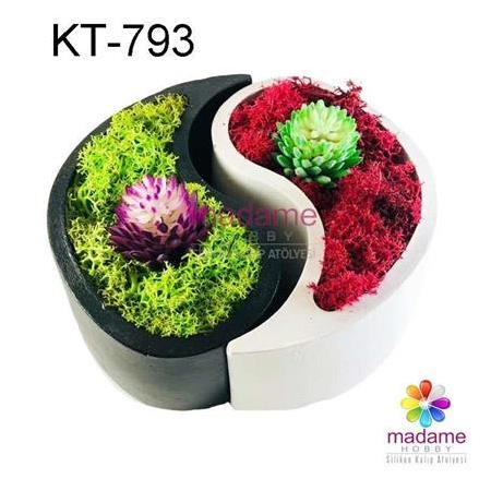 Yin Yang Saksı Silikon Kalıbı KT-793